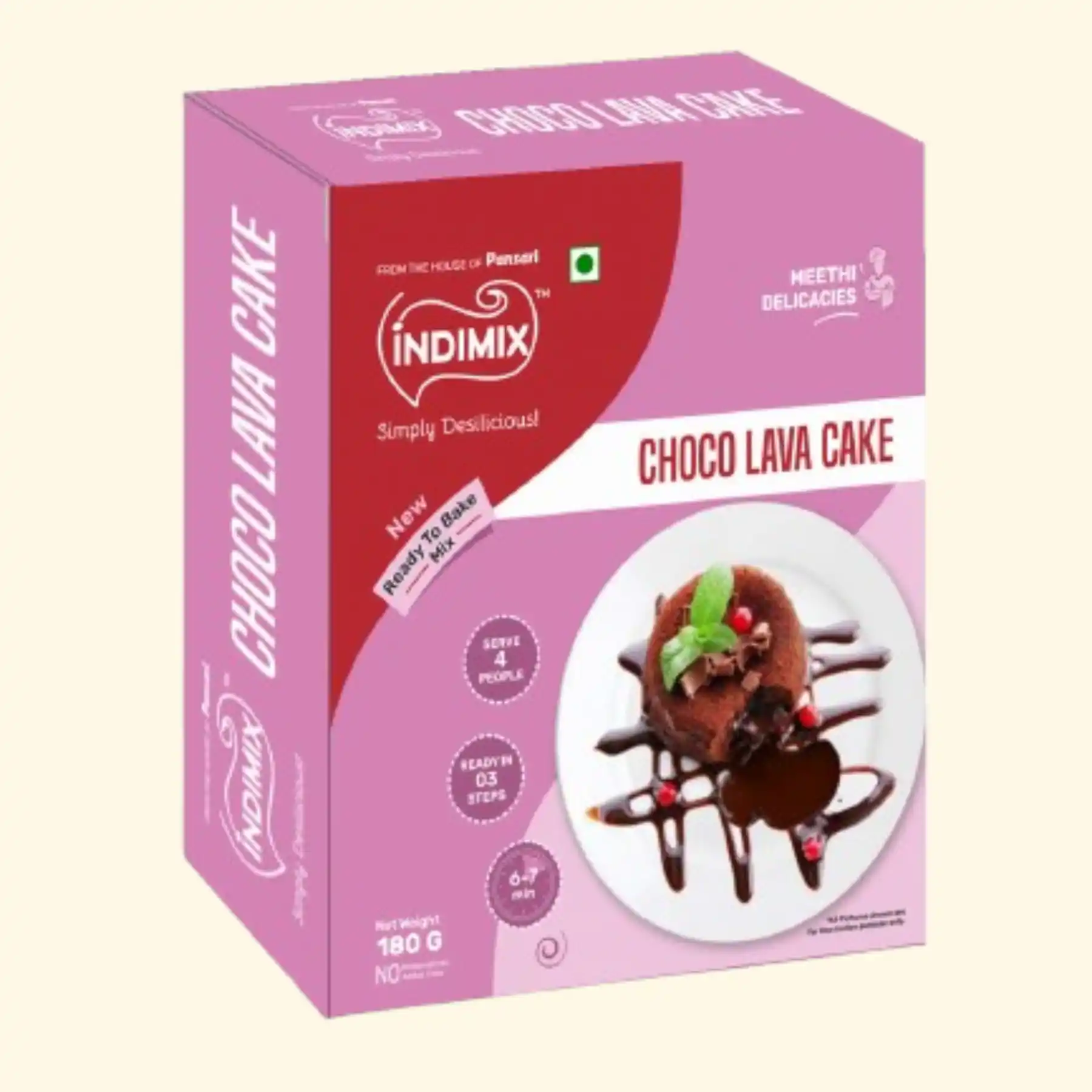 Pansari Choco Lava Cake Mix — molten chocolate centre lava cake instant mix