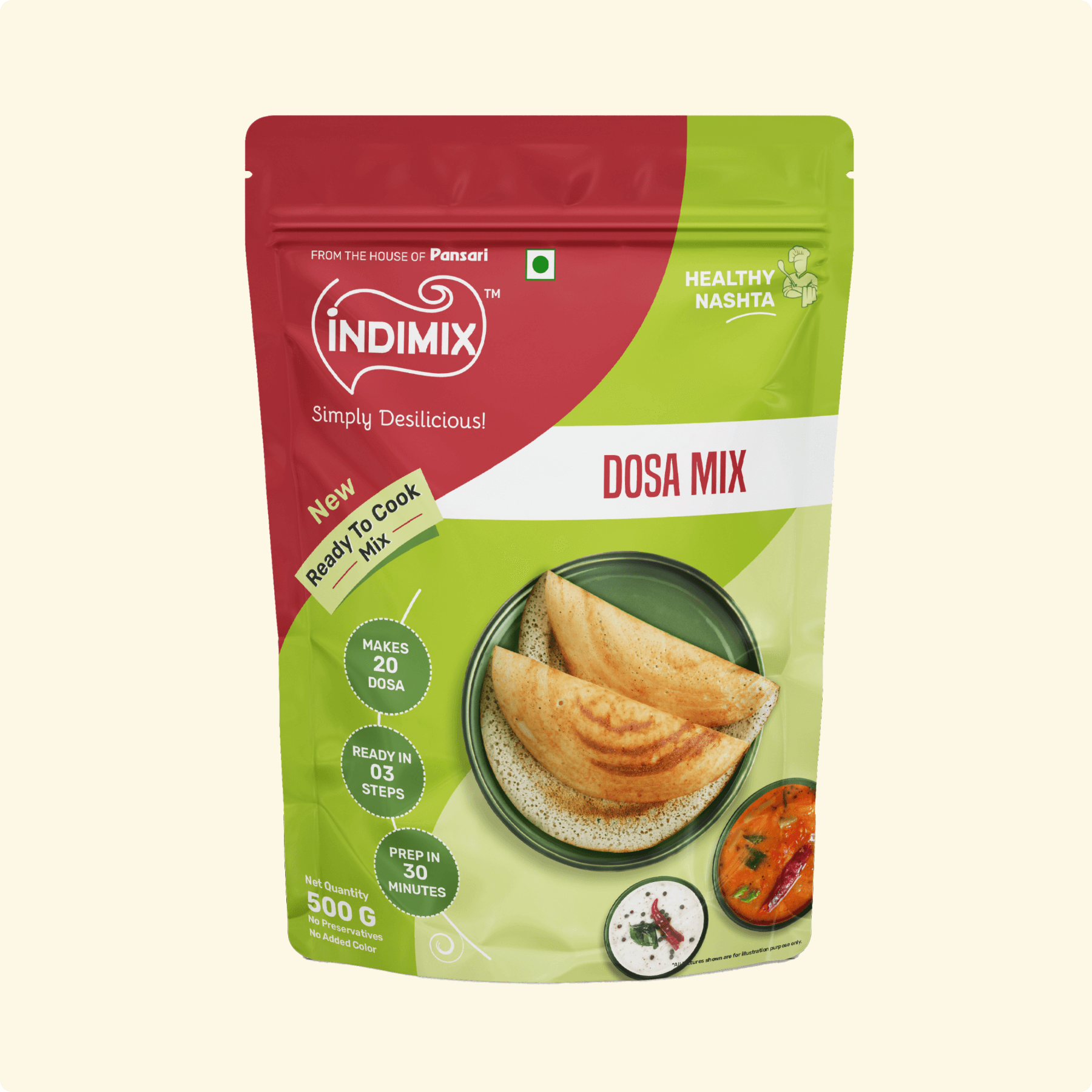 Pansari Dosa Mix — authentic crispy South Indian dosa instant mix