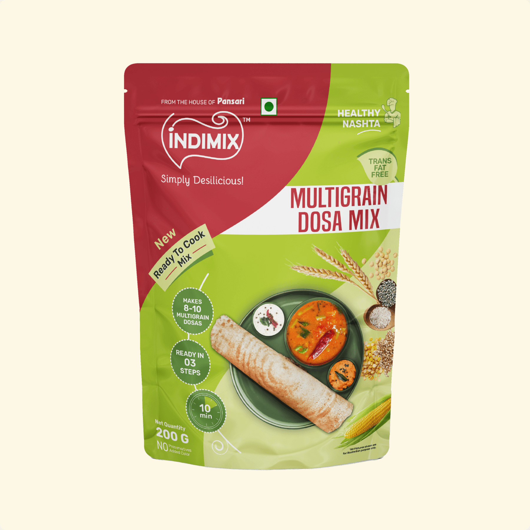 Pansari Multigrain Dosa Mix — nutritious five-grain dosa instant mix