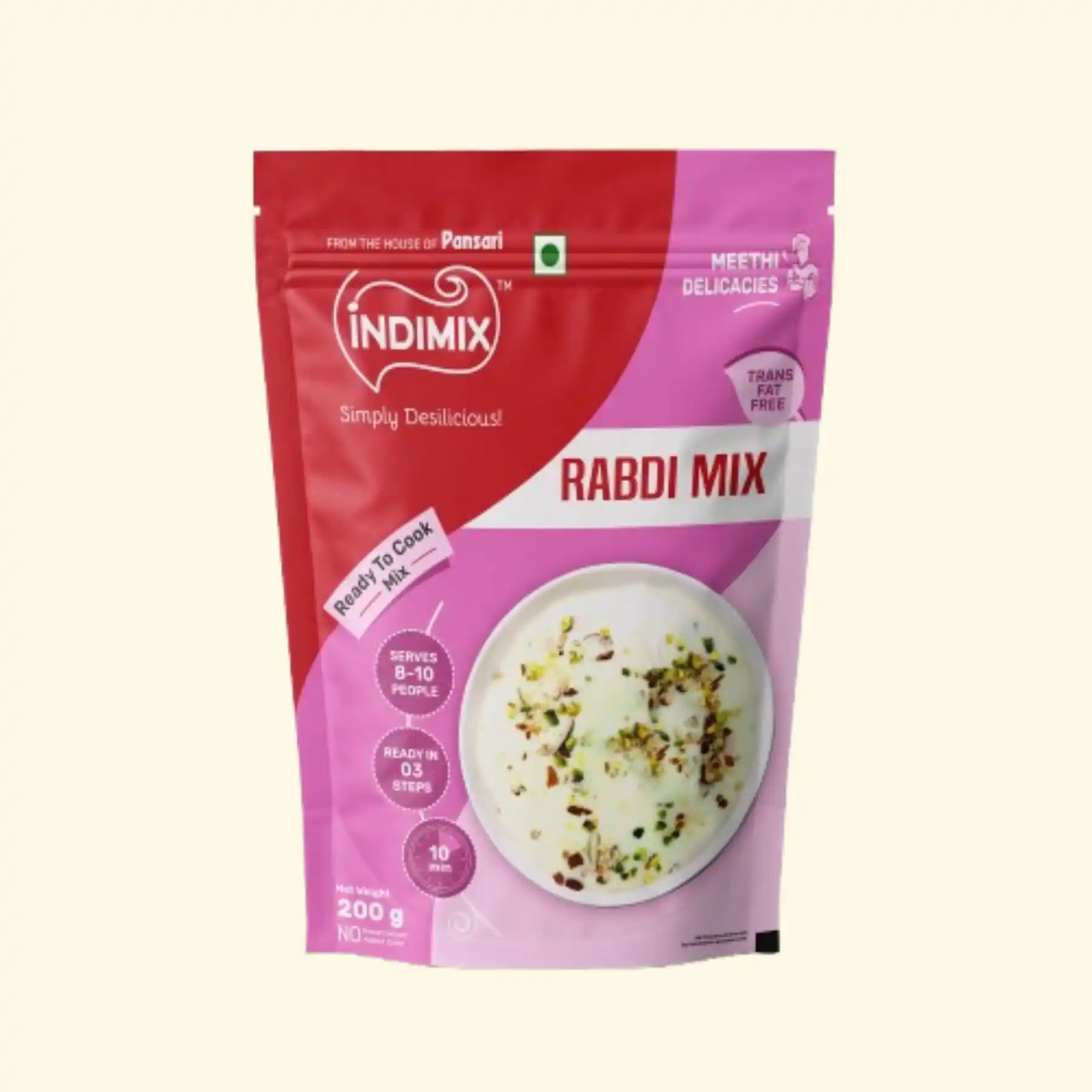 Pansari Rabadi Mix — luscious creamy reduced milk dessert instant mix