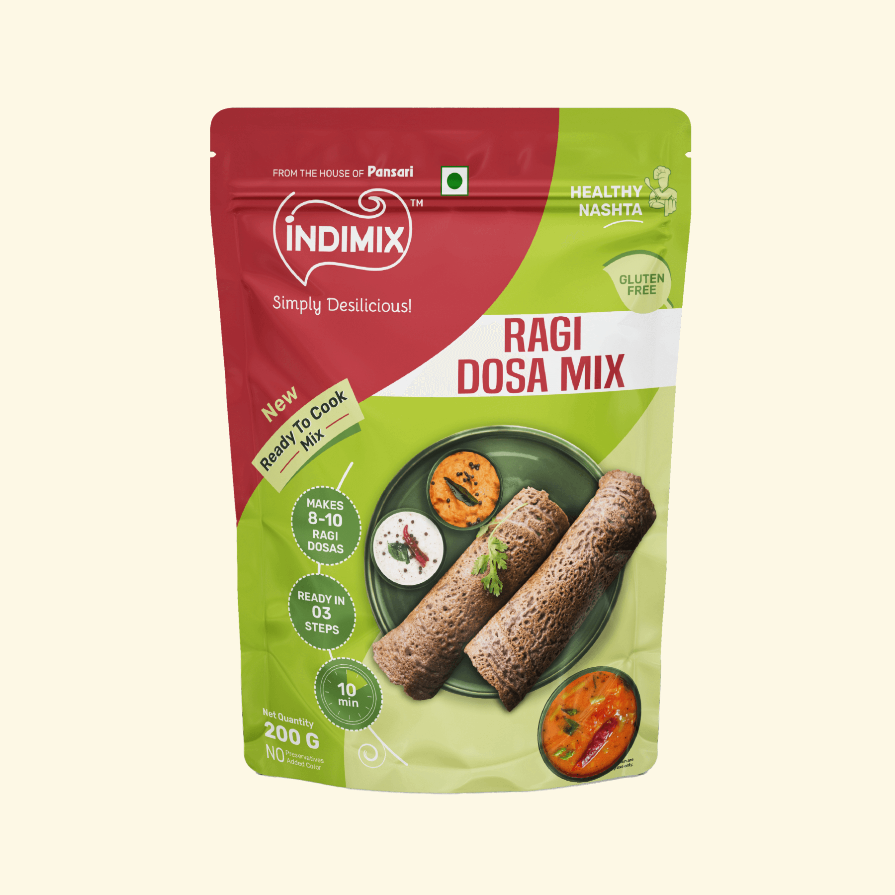 Pansari Ragi Dosa Mix — nutritious finger millet dosa instant mix