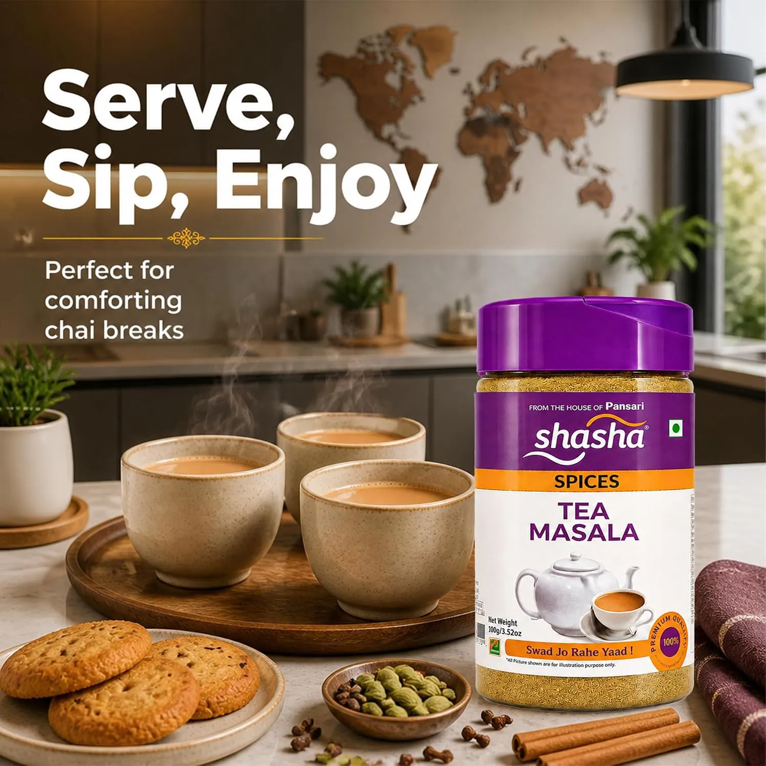 Shasha Authentic Masala Tea Powder 100g | Traditional Indian Chai 2 Shasha Authentic Masala Tea Powder 100g | Traditional Indian Chai - Image 2