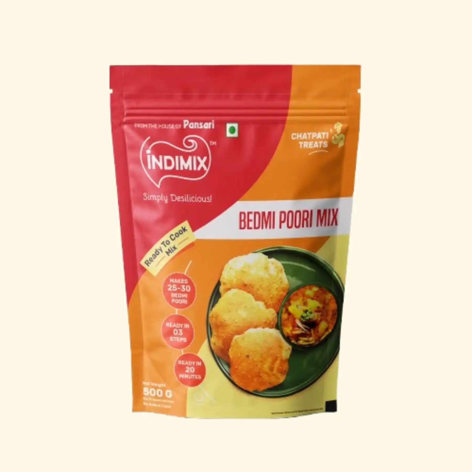 Pansari Bedmi Poori Mix — authentic Old Delhi spiced lentil poori instant mix
