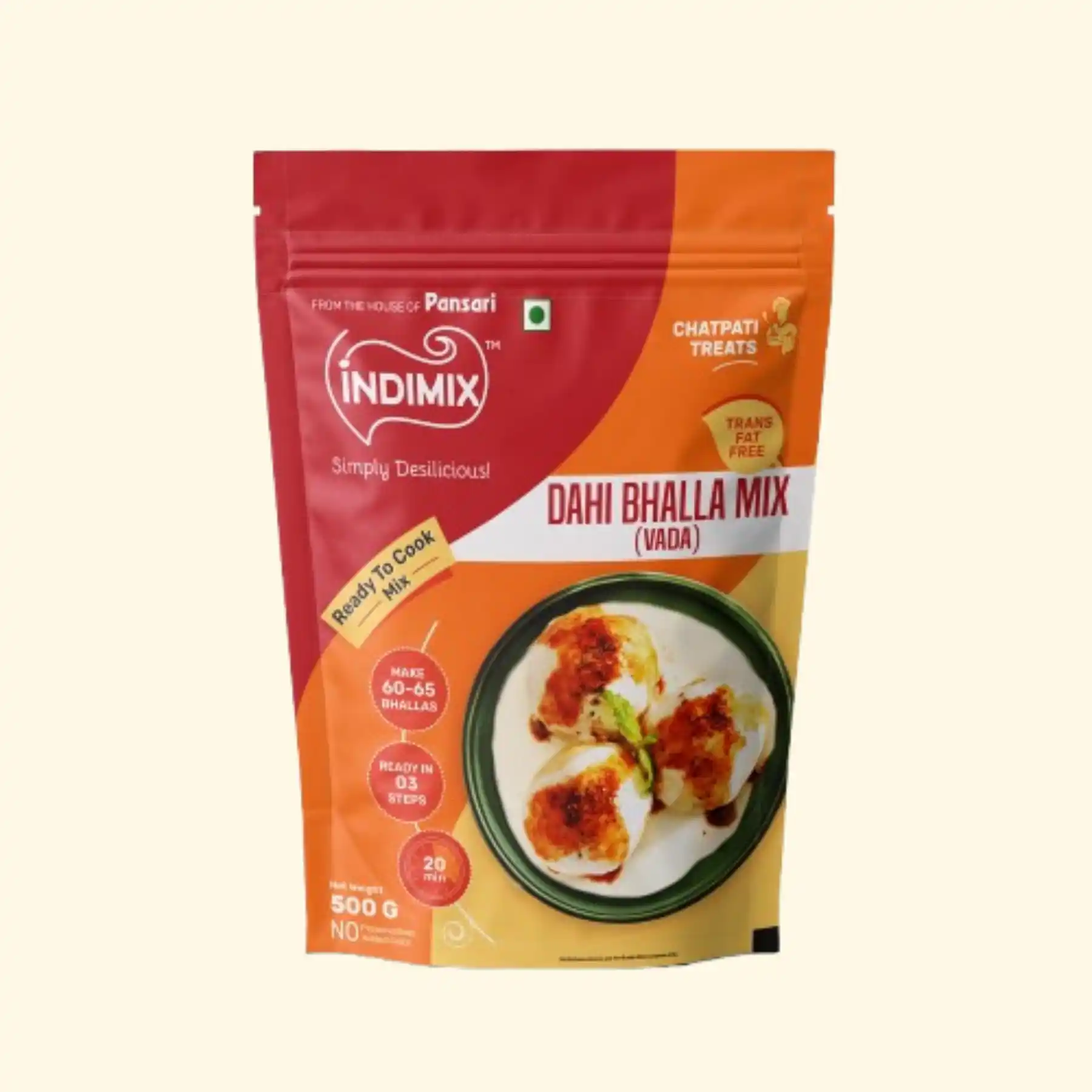 Pansari Dahi Bhala Mix — soft urad dal vada chaat instant mix