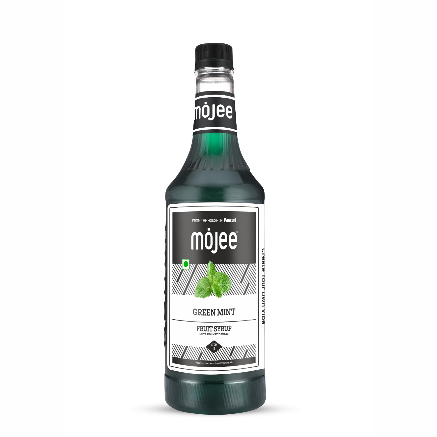 Mojee Green Mint flavour syrup for mocktails and beverages