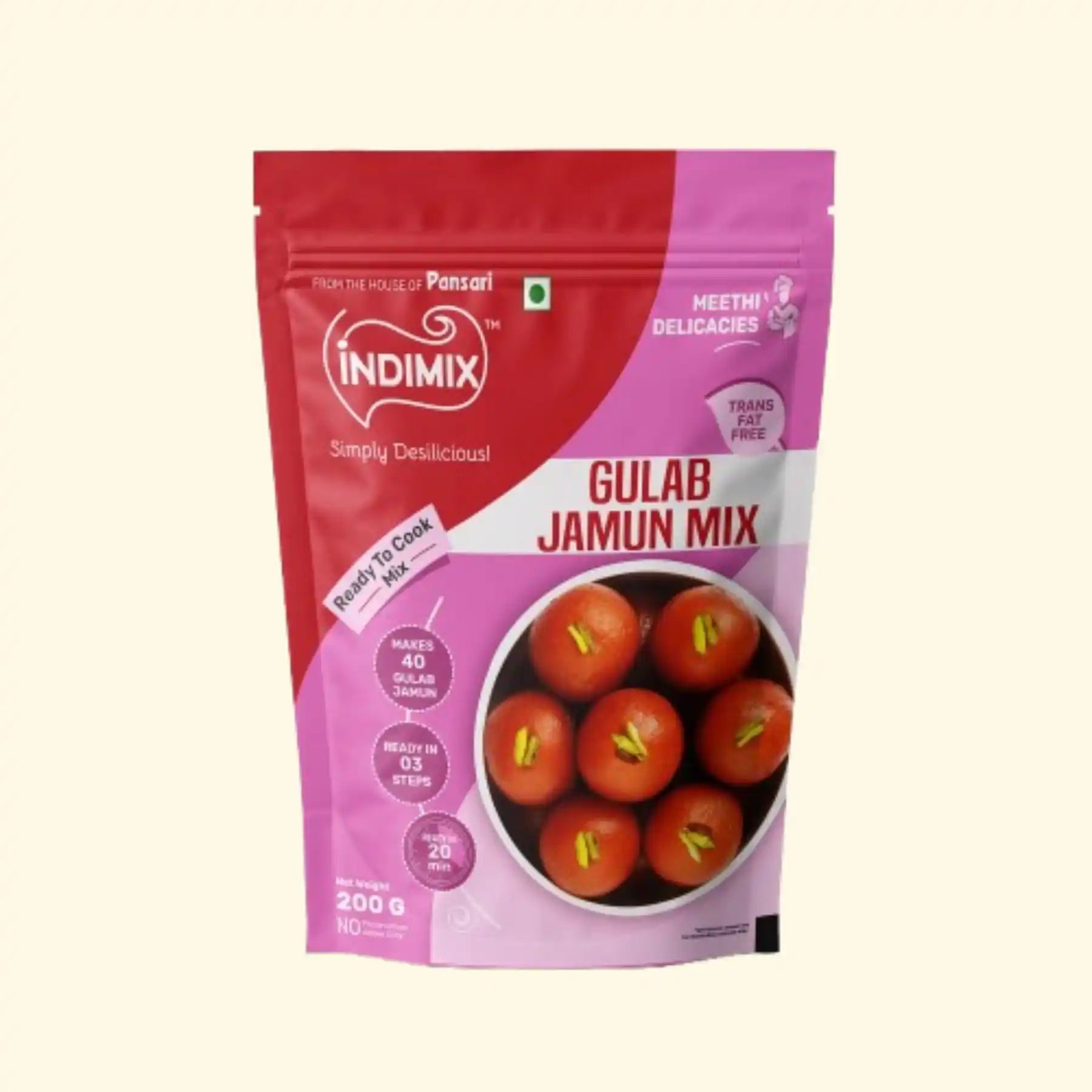 Pansari Gulab Jamun Mix — melt-in-mouth khoya gulab jamun instant mix