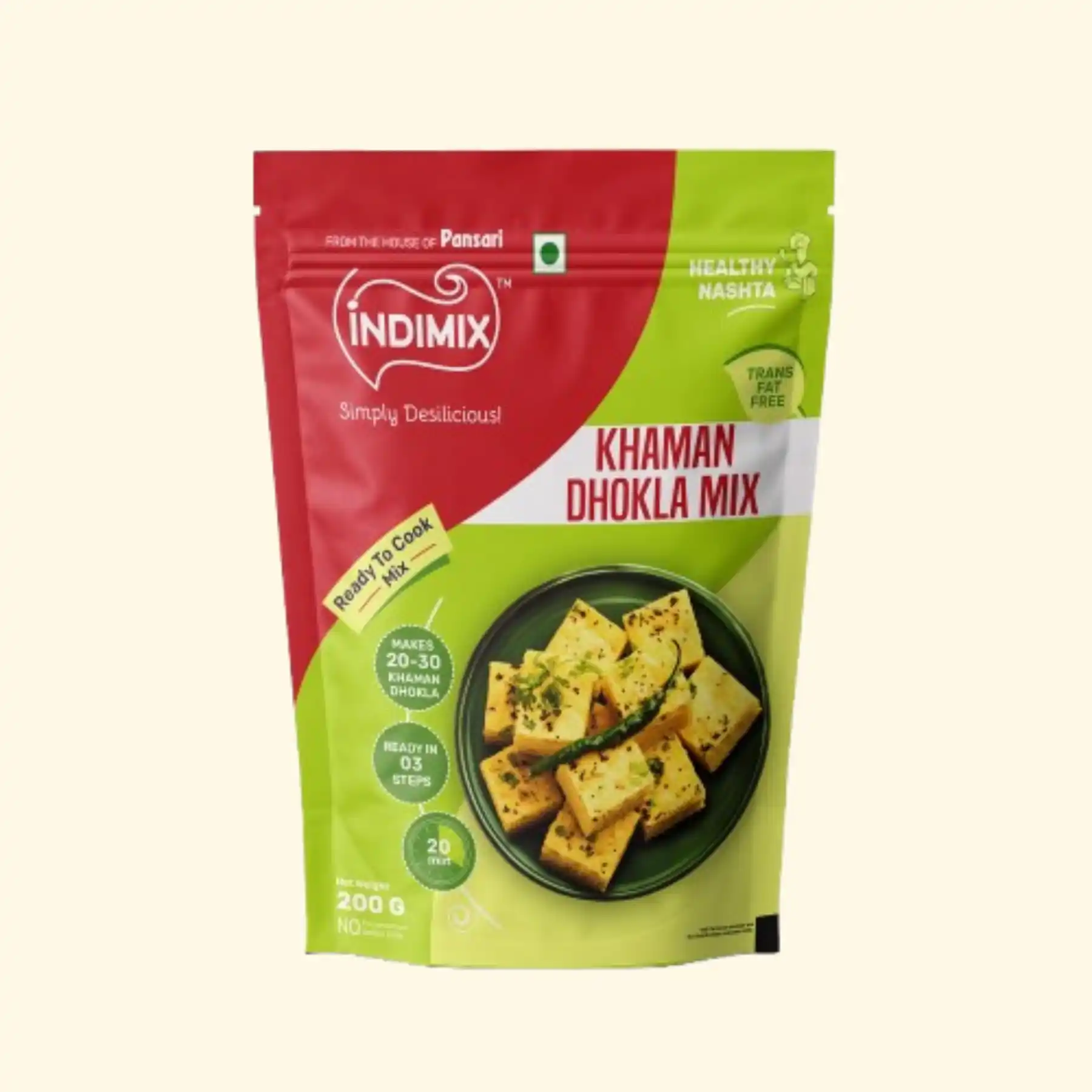 Pansari Khaman Mix — authentic Gujarati spongy steamed dhokla instant mix