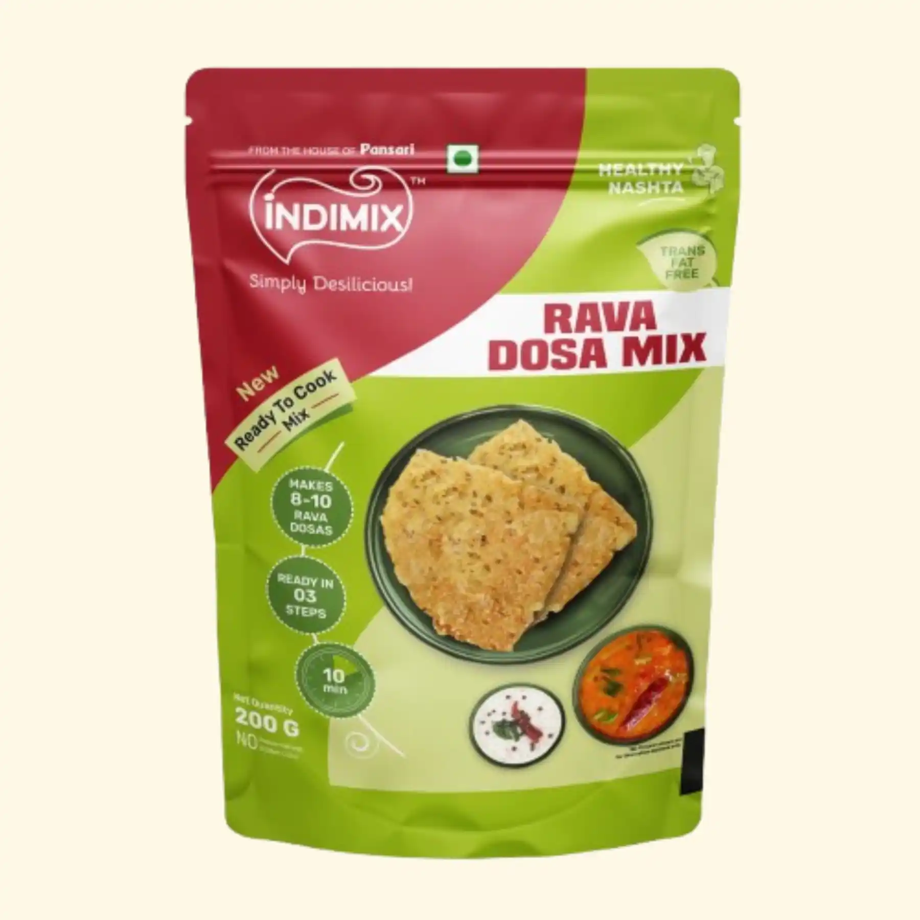 Pansari Rava Dosa Mix — lacy crispy semolina dosa instant mix