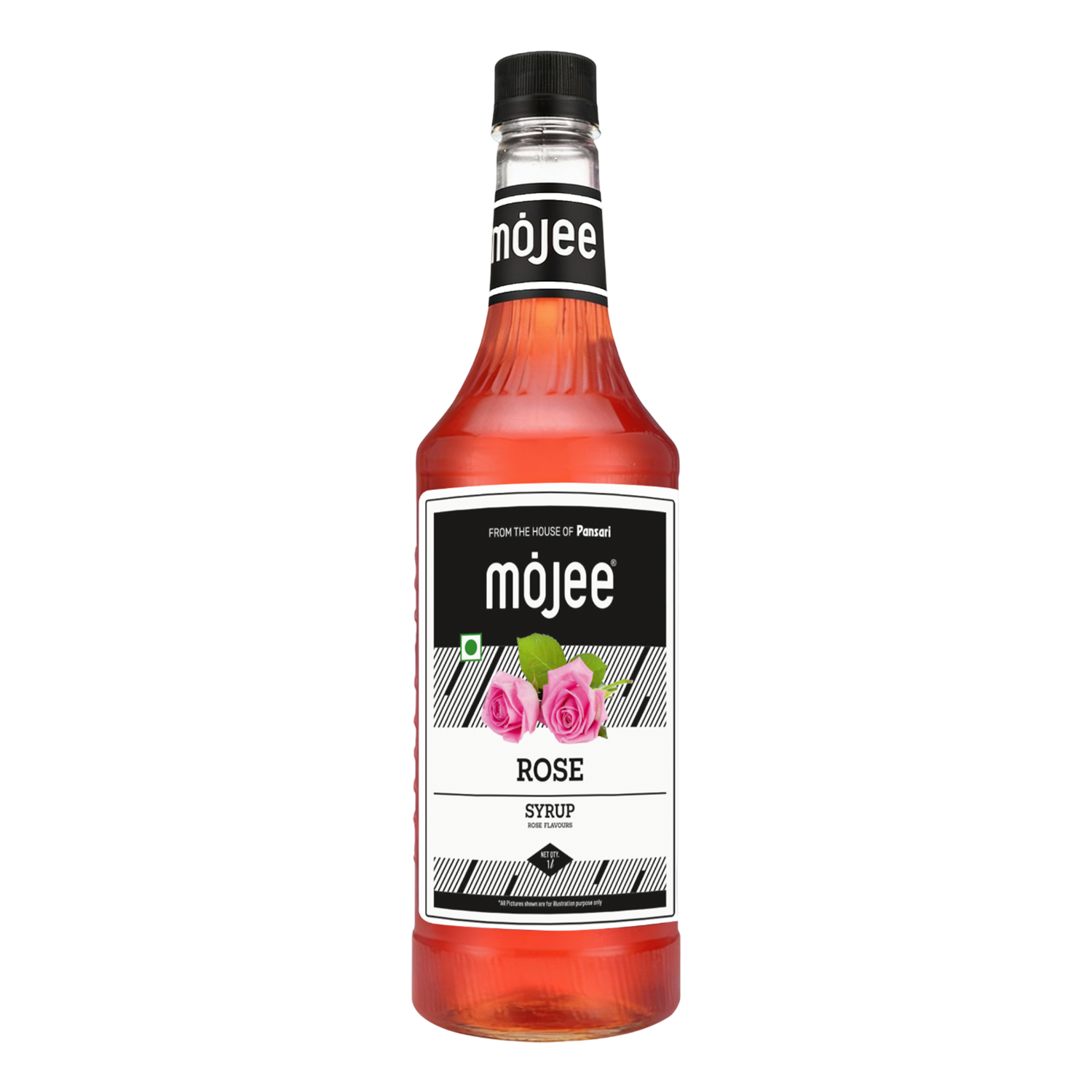 Mojee Rose flavour syrup for mocktails and beverages
