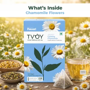 Chamomile Green Tea Bags 40 Count Decaf, Pack of 2