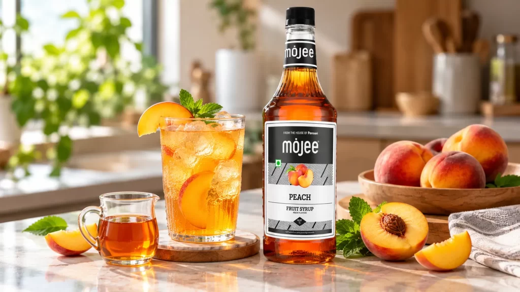 mojee peach syrup 
